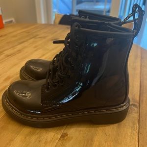 Kids Dr. Martens- never worn.  Black- shiny